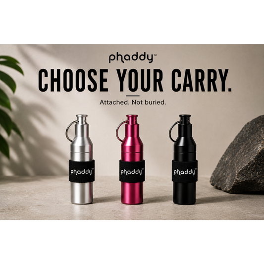 phaddy™ Keychain Container + Compression Band — Store Inside, Secure Outside